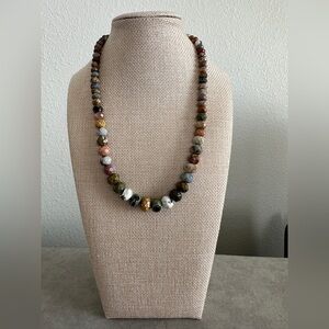 Natural multicolored bead necklace by Jay King